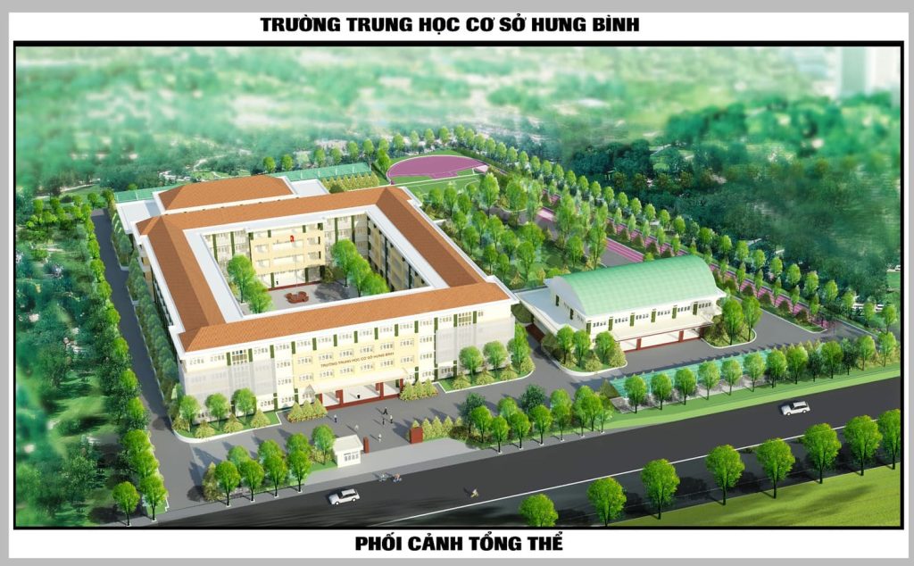 Dự án thi công xây dựng Trường Trung Học Cơ Sở Hưng Bình